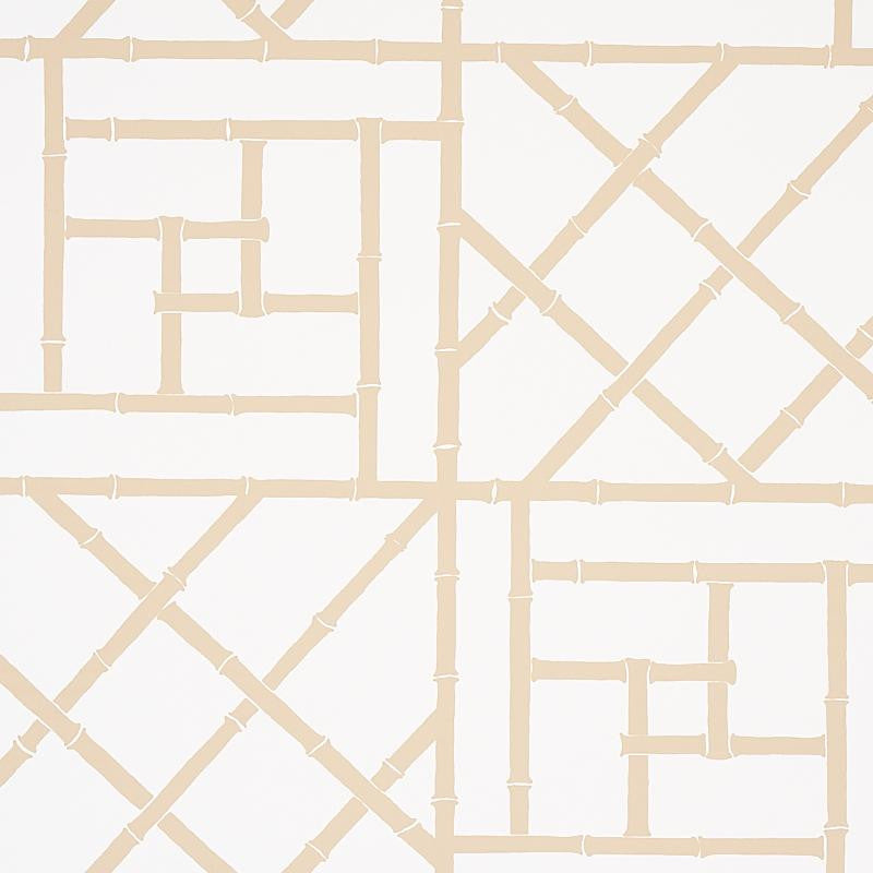 Trellis Sand 5012574 by Schumacher Wallpaper Cristina Buckley 27.0" - Fabric Carolina -