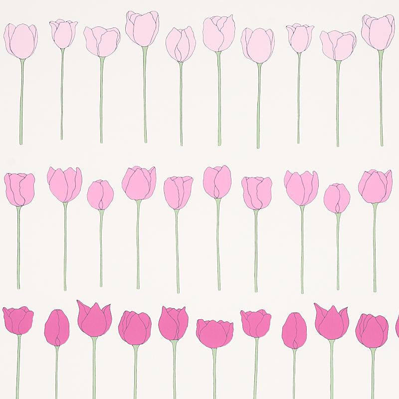 Edie Pink Ladies 5012581 by Schumacher Wallpaper Cristina Buckley 13.5" - Fabric Carolina -