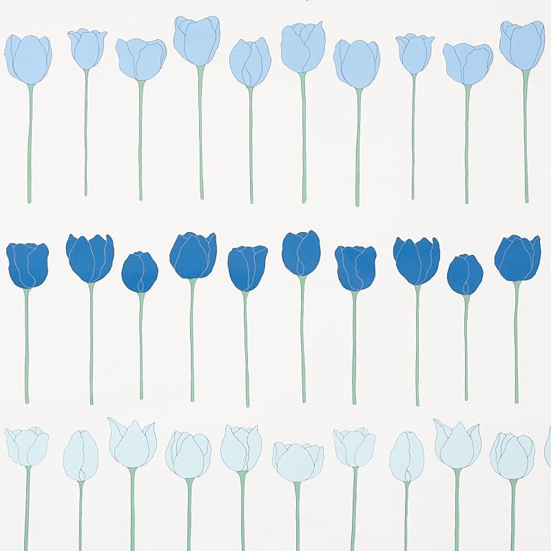 Edie Blue Parrot 5012582 by Schumacher Wallpaper Cristina Buckley 13.5" - Fabric Carolina -
