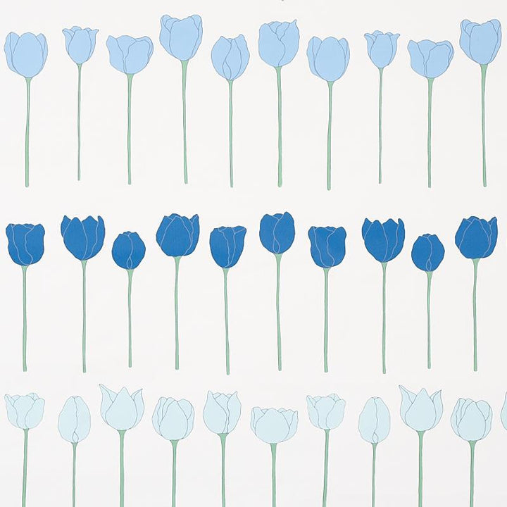 Edie Blue Parrot 5012582 by Schumacher Wallpaper Cristina Buckley 13.5" - Fabric Carolina -