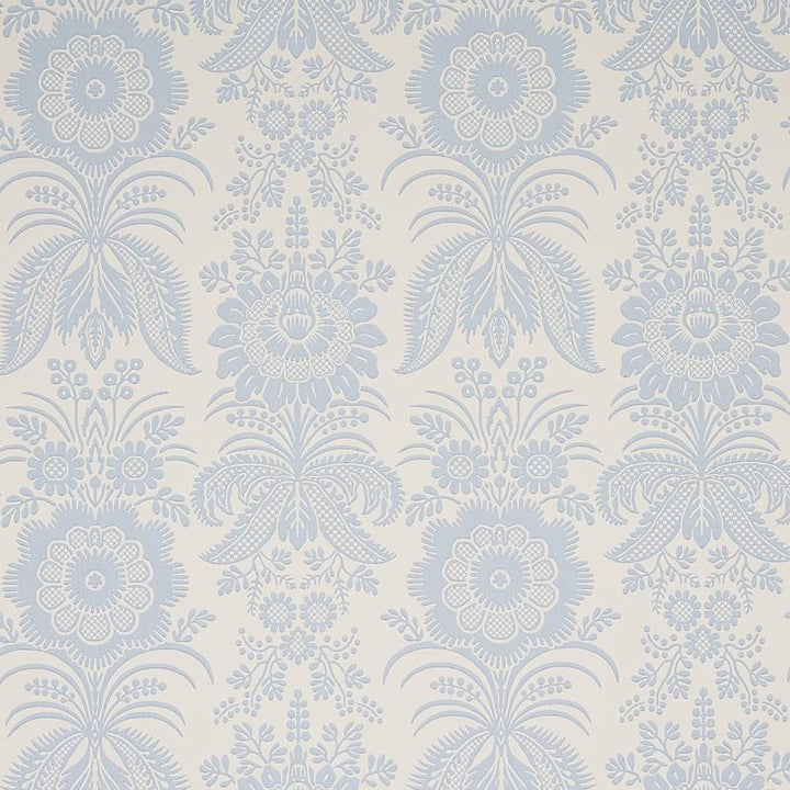Greta Ivory 5012720 by Schumacher Wallpaper New Traditional 27.0" - Fabric Carolina -