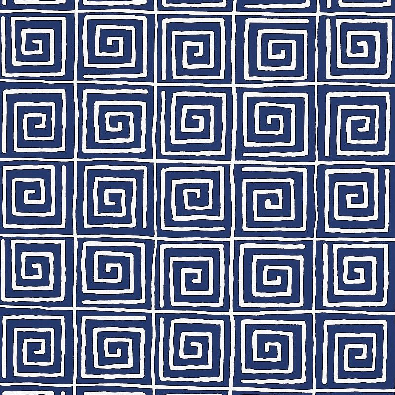 Trousdale Midnight Blue 5012813 by Schumacher Designer Wallpaper Cristina Buckley 13.5" - Swanky Fabrics -
