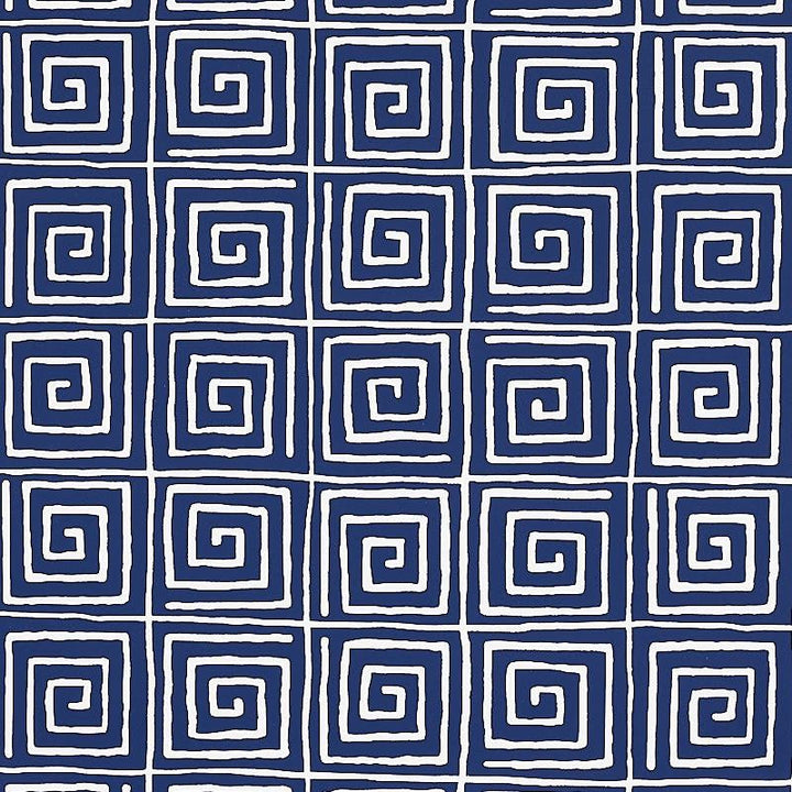 Trousdale Midnight Blue 5012813 by Schumacher Designer Wallpaper Cristina Buckley 13.5" - Swanky Fabrics -