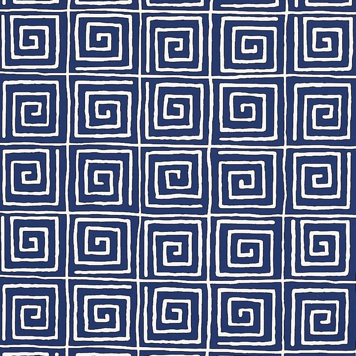 Trousdale Midnight Blue 5012813 by Schumacher Wallpaper Cristina Buckley 13.5" - Fabric Carolina -