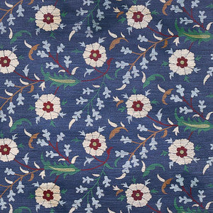 Floralia Sisal Indigo 5012831 by Schumacher Wallpaper