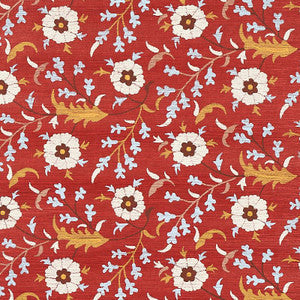 Floralia Sisal Garnet 5012832 by Schumacher Wallpaper
