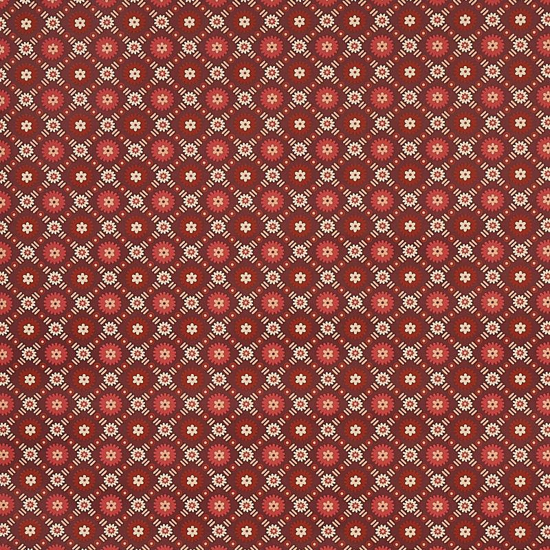 Larissa Burgundy 5012842 by Schumacher Wallpaper Cabana 2.0" - Fabric Carolina -