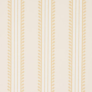 Etruscan Stripe Ivory & Ochre 5012851 by Schumacher Wallpaper