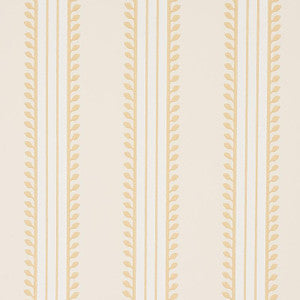 Etruscan Stripe Ivory & Ochre 5012851 by Schumacher Wallpaper