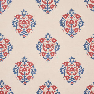 Constantine Red & Blue 5012882 by Schumacher Wallpaper