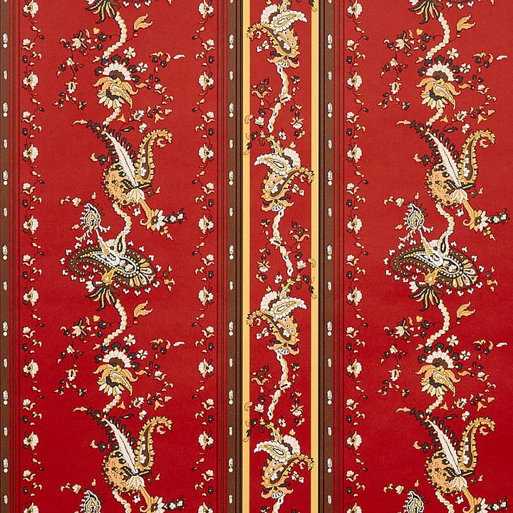 Elena Paisley Stripe Pompeii 5012892 by Schumacher Wallpaper Cabana 13.5" - Fabric Carolina -