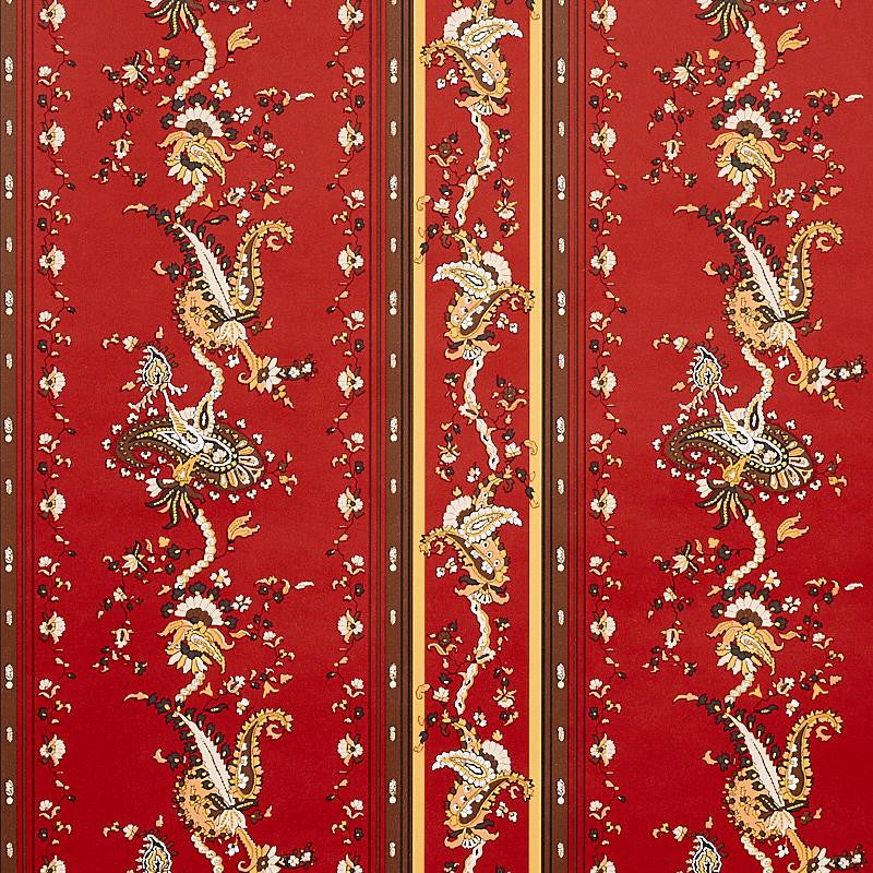 Elena Paisley Stripe Pompeii 5012892 by Schumacher Designer Wallpaper Cabana 13.5" - Swanky Fabrics -