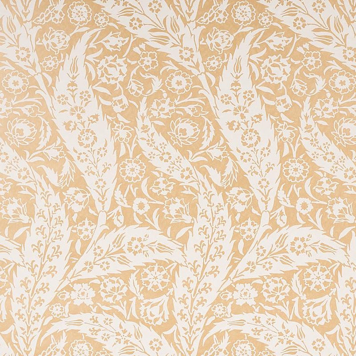 Saz Paisley Ochre 5012900 by Schumacher Wallpaper Le Max 18.0" - Fabric Carolina -