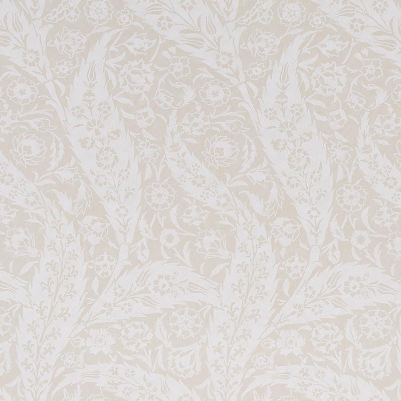 Saz Paisley Ivory 5012901 by Schumacher Wallpaper Cabana 18.0" - Fabric Carolina -