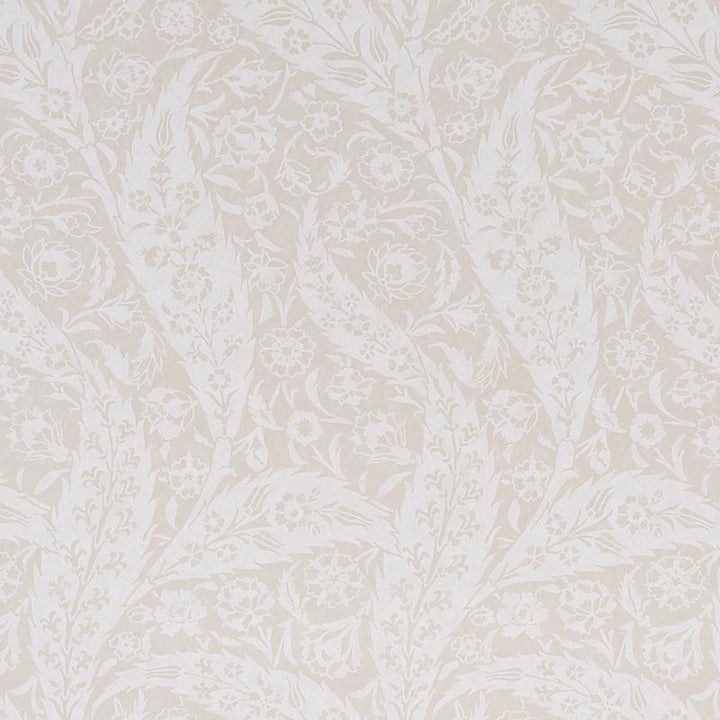Saz Paisley Ivory 5012901 by Schumacher Wallpaper Cabana 18.0" - Fabric Carolina -