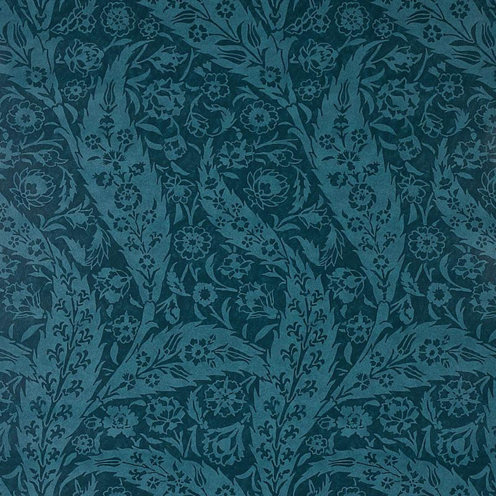 Saz Paisley Peacock 5012903 by Schumacher Wallpaper Cabana 18.0" - Fabric Carolina -