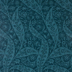 Saz Paisley Peacock 5012903 by Schumacher Wallpaper