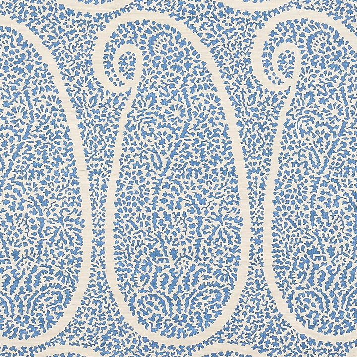 Ambala Paisley Sisal Bright Blue 5013030 by Schumacher Wallpaper Printed Grasscloths 34.0" - Fabric Carolina -