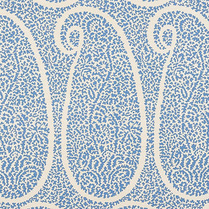 Ambala Paisley Sisal Bright Blue 5013030 by Schumacher Wallpaper