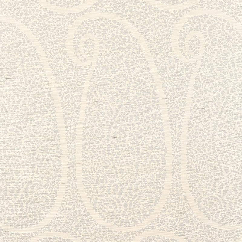 Ambala Paisley Sisal Slate 5013031 by Schumacher Wallpaper Printed Grasscloths 34.0" - Fabric Carolina -