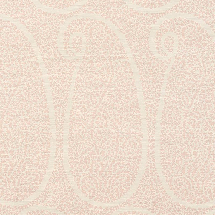 Ambala Paisley Sisal Blush 5013032 by Schumacher Wallpaper Printed Grasscloths 34.0" - Fabric Carolina -