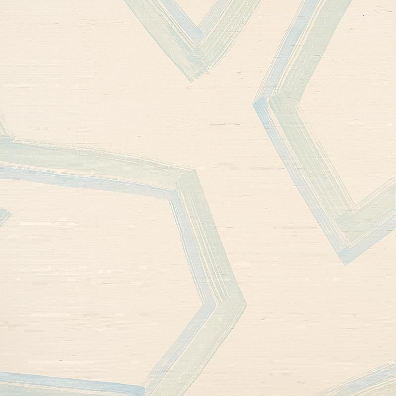 Enzo Sisal Blue 5013050 by Schumacher Wallpaper Printed Grasscloths 34.0" - Fabric Carolina -