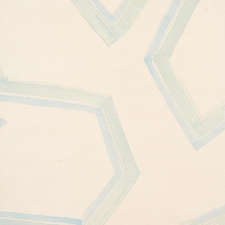 Enzo Sisal Blue 5013050 by Schumacher Wallpaper Printed Grasscloths 34.0" - Fabric Carolina -