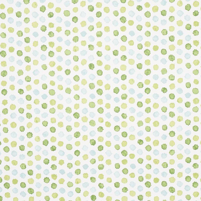Mini Bursts Green & Blue 5013102 by Schumacher Designer Wallpaper Perennial Favorites 13.5" - Swanky Fabrics -