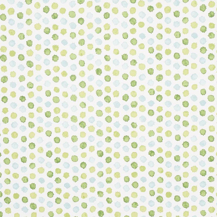 Mini Bursts Green & Blue 5013102 by Schumacher Designer Wallpaper Perennial Favorites 13.5" - Swanky Fabrics -