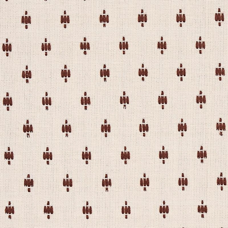 Barlow Light Brown On Ivory 75533 by Schumacher Fabric New Traditional - Fabric Carolina -
