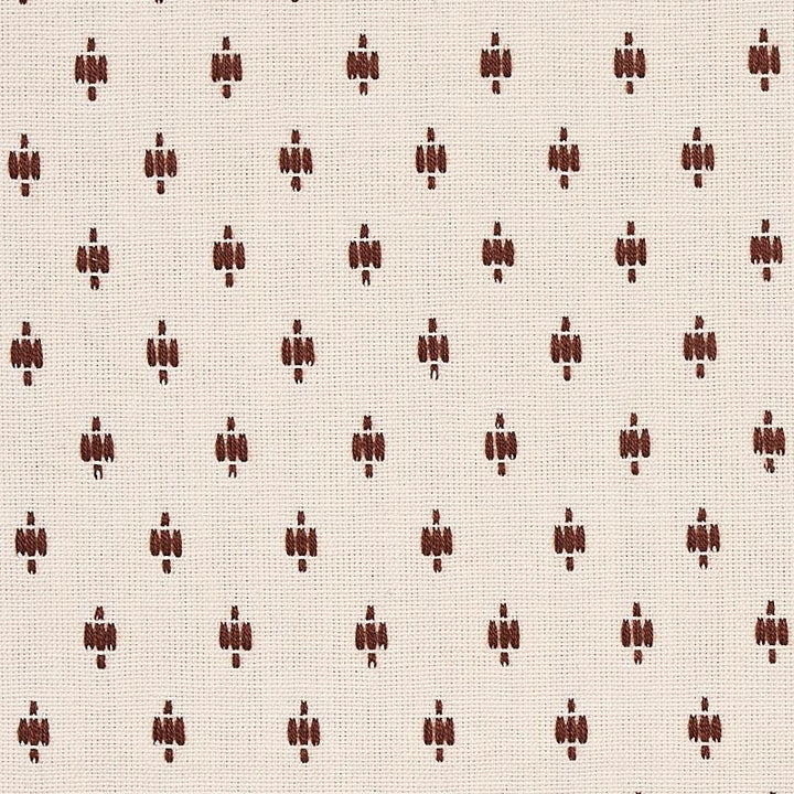 Barlow Light Brown On Ivory 75533 by Schumacher Fabric New Traditional - Fabric Carolina -