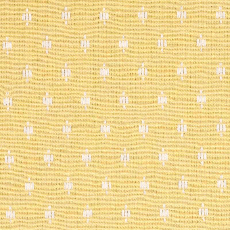 Barlow Ivory On Yellow 75534 by Schumacher Fabric New Traditional - Fabric Carolina -