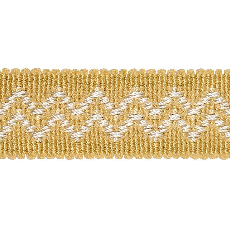 Ebba Tape Yellow 80292 by Schumacher Designer Trim New Traditional - Swanky Fabrics -