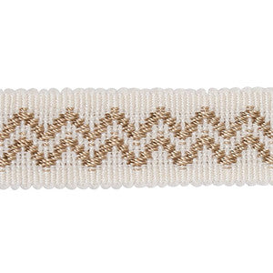 Ebba Tape Ivory 80293 by Schumacher Trim