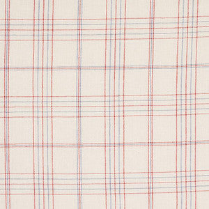Nils Plaid Linen Red 80300 by Schumacher Fabric
