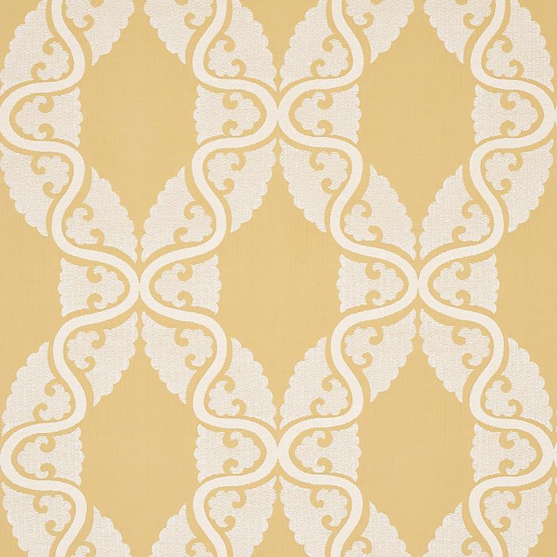 Siljan Yellow 80312 by Schumacher Fabric New Traditional 13.5" - Fabric Carolina -