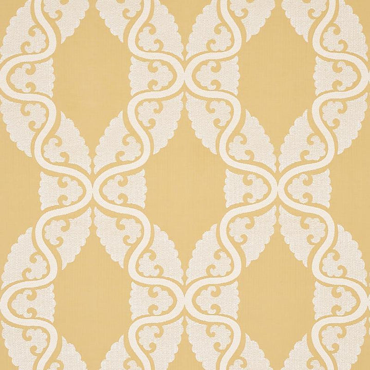 Siljan Yellow 80312 by Schumacher Fabric New Traditional 13.5" - Fabric Carolina -