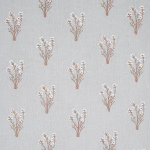 Stora Embroidery Mineral 80400 by Schumacher Fabric