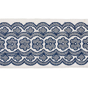 Astrid Embroidered Tape Blue 80442 by Schumacher Trim