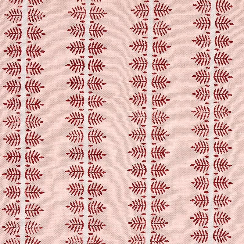 Alva Hand Block Print Blush 80520 by Schumacher Fabric New Traditional 3.25" - Fabric Carolina -
