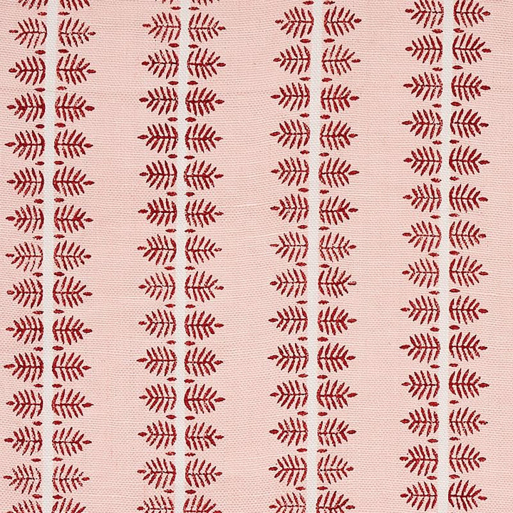Alva Hand Block Print Blush 80520 by Schumacher Fabric New Traditional 3.25" - Fabric Carolina -
