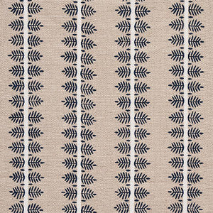 Alva Hand Block Print Blue 80522 by Schumacher Fabric