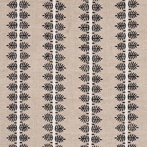Alva Hand Block Print Black 80523 by Schumacher Fabric