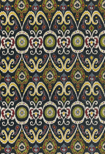 Bokhara Ikat Weave Ebony 67080 by Schumacher Fabric