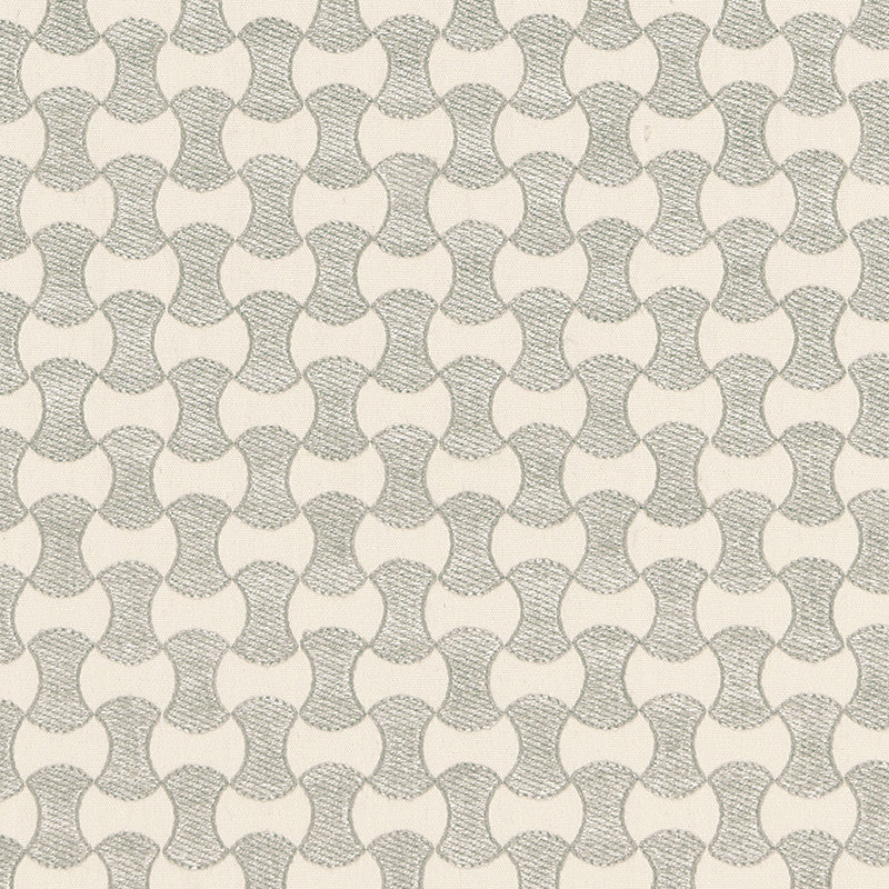 Nolita Embroidery Zinc 67110 by Schumacher Fabric ESSENTIALS: SMALL-SCALE UPHOLSTERY I See Sample INDIA . </p><p>Repeat: Horizontal: 3/4" (2CM) and Vertical: 1 1/2" (4CM) 50 5/8" (129CM) - Fabric Carolina -