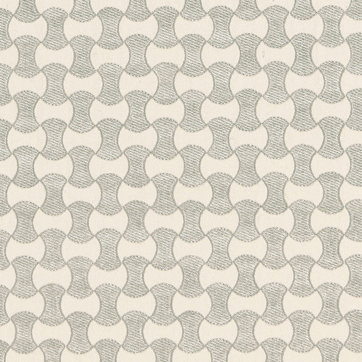 Nolita Embroidery Zinc 67110 by Schumacher Designer Fabric ESSENTIALS: SMALL-SCALE UPHOLSTERY I See Sample INDIA . </p><p>Repeat: Horizontal: 3/4" (2CM) and Vertical: 1 1/2" (4CM) 50 5/8" (129CM) - Swanky Fabrics -