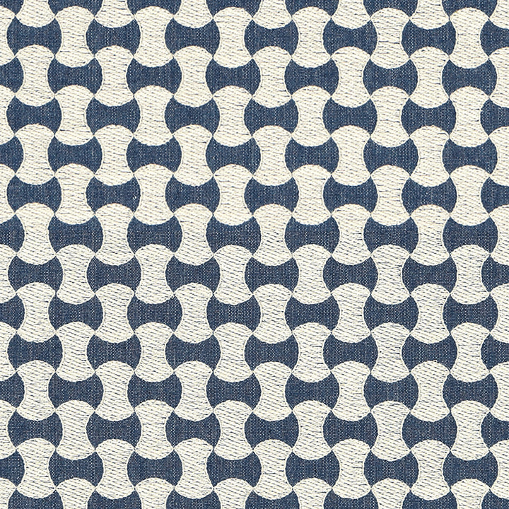 Nolita Embroidery Denim 67111 by Schumacher Fabric ESSENTIALS: SMALL-SCALE UPHOLSTERY I See Sample INDIA . </p><p>Repeat: Horizontal: 3/4" (2CM) and Vertical: 1 1/2" (4CM) 50 5/8" (129CM) - Fabric Carolina -