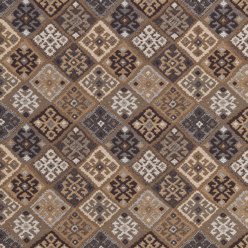 Kilim Weave Buckskin 67140 by Schumacher Designer Fabric LUXE LODGE POLYACRYLIC 37% WOOL 23% BELGIUM MARTINDALE 23,000 </p><p>Repeat: Horizontal: 10 3/4" (27CM) and Vertical: 13 3/4" (35CM) 53.5 - Swanky Fabrics -