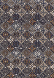 Kilim Weave Denim 67141 by Schumacher Fabric