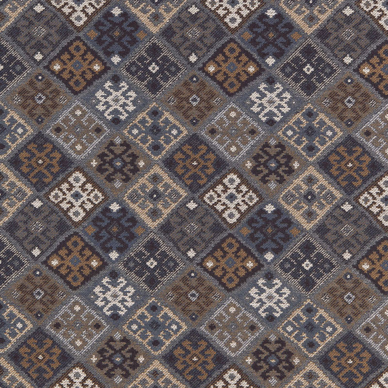 Kilim Weave Denim 67141 by Schumacher Fabric LUXE LODGE See Sample BELGIUM HEAVY DUTY </p><p>Repeat: Horizontal: 10 3/4" (27CM) and Vertical: 13 3/4" (35CM) 53 1/2" WIDE (136CM) - Fabric Carolina -